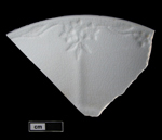 Saucer molded in Star Flower pattern (Wetherbee 1996:127).